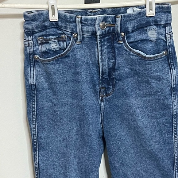Good America Good Curve Distressed Jeans Sz 0/25 - Picture 3 of 9